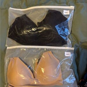 BLISSHE Women's Black and Tan Intimates Set JELLY BRA